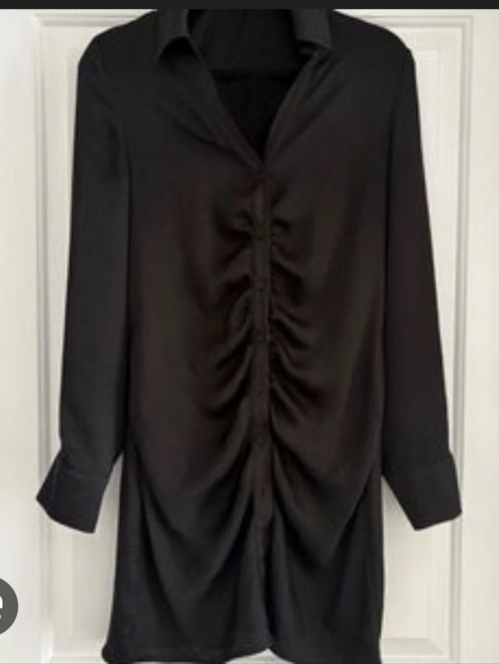 Steve Madden Button Up Rouched Dress - Picture 2 of 6